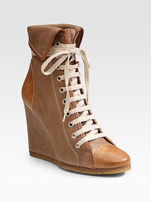 Chloe Lace-Up Wedge Boot